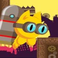 Navigate the skies and avoid obstacles in Flapcat Steampunk